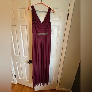Elegant Plum Evening Gown